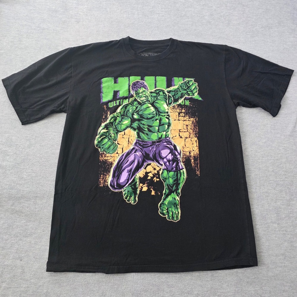 Black Timber Marvel Hulk Ultimate Destruction Graphic T-Shirt Mens XXL Black